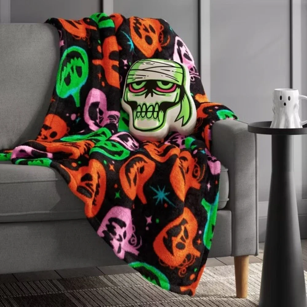 Halloween Mummy Throw Pillow Glow In the Dark 14