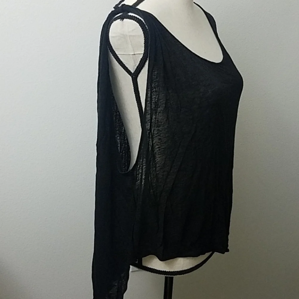 Free People Black Tee Size Medium