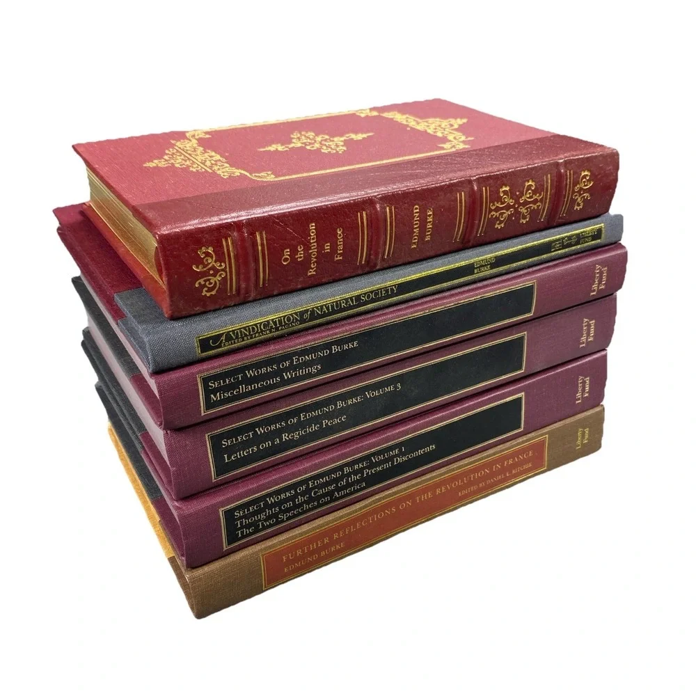 Edmund Burke Work Book Lot of 6 Legal Classics Library Leather Bind Liberty Fund