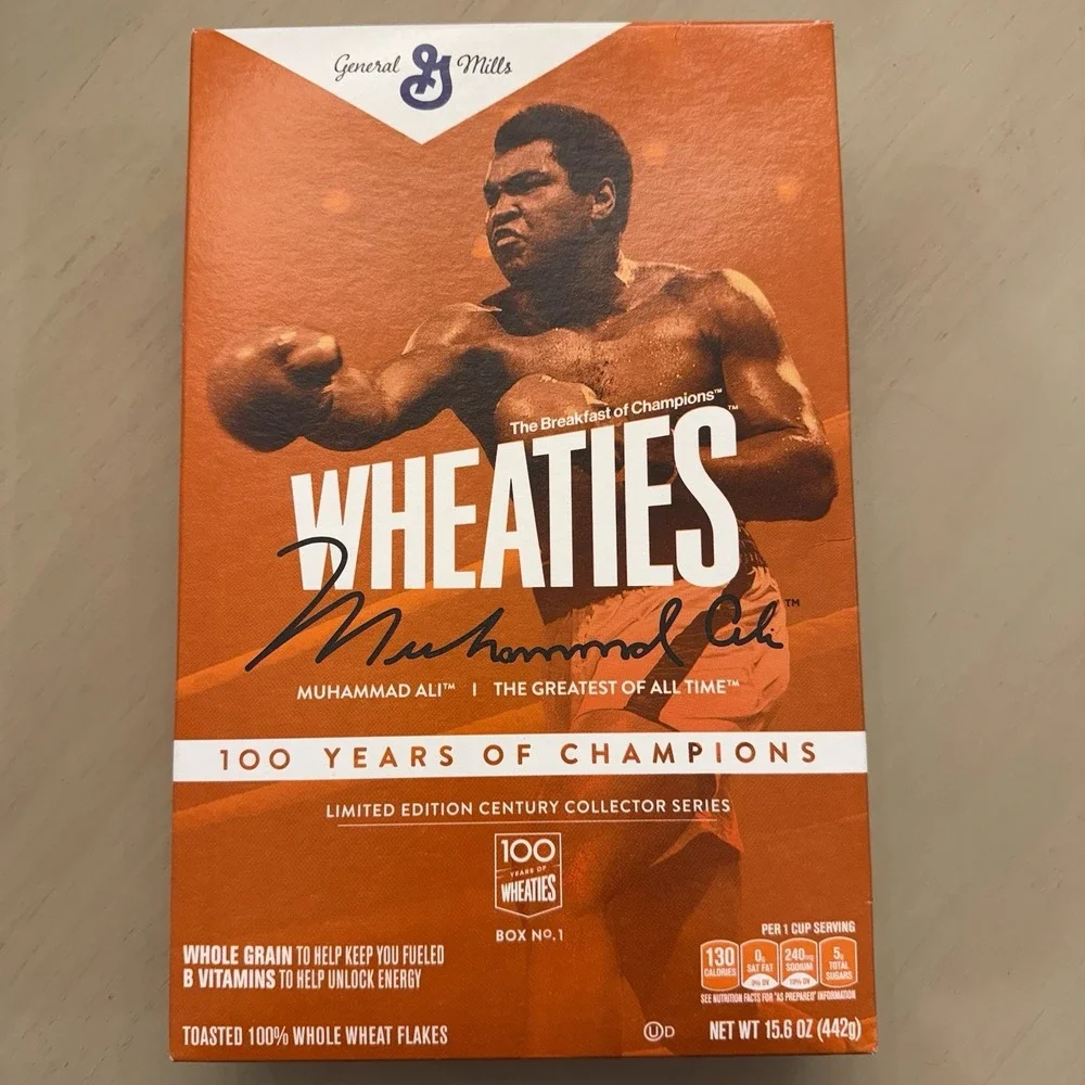 SEALED 2021 Wheaties Muhammad Ali Cereal Box COLLECTORS LIMITED EDITION 100years