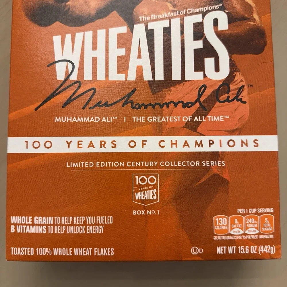 SEALED 2021 Wheaties Muhammad Ali Cereal Box COLLECTORS LIMITED EDITION 100years