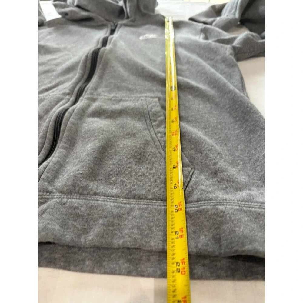 Nike Women's XL Gray Full Zip Fleece Hoodie Sweatshirt Embroidered Logo