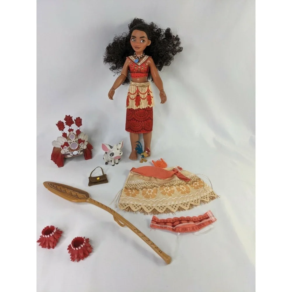 Disney Store Moana Doll Musical 11 Inch Pua Pig Hei Hei Accessories Works‎