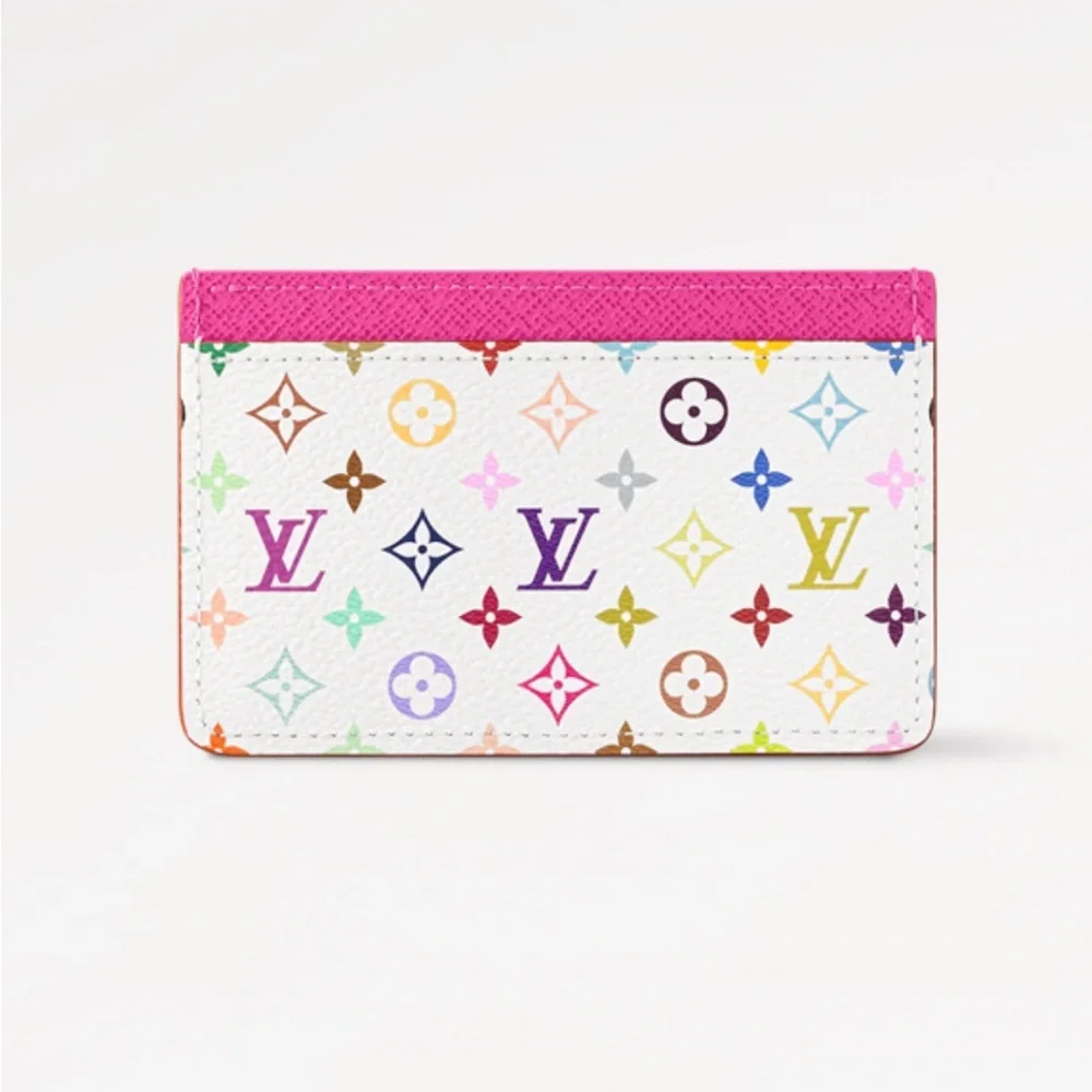 Louis Vuitton Murakami multicolor White and Pink Card Holder New in box