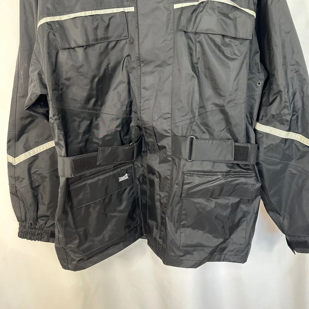 Tour Master Riding Apparel Motorcycle Jacket‎ Black Reflective Men's Size Large
