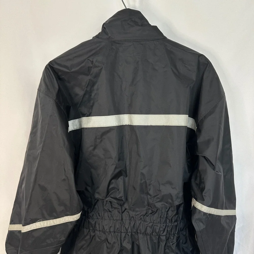 Tour Master Riding Apparel Motorcycle Jacket‎ Black Reflective Men's Size Large