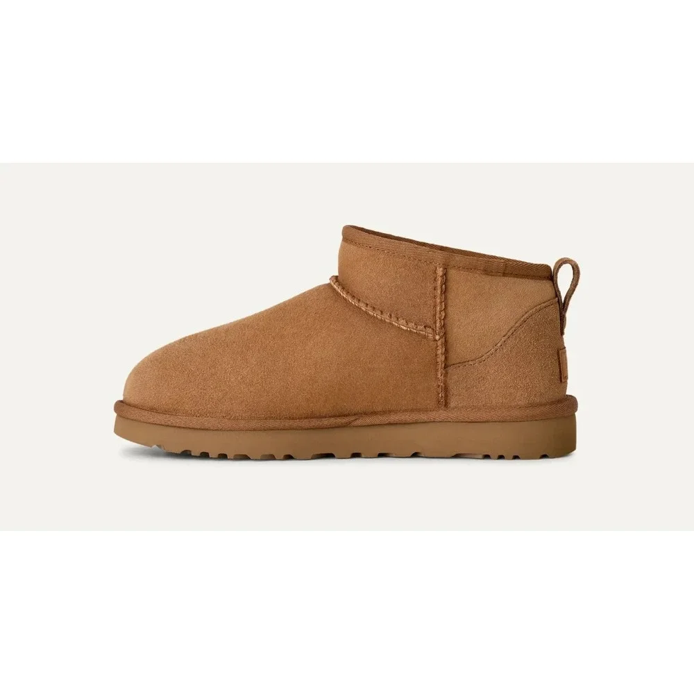 Mens Size 8- UGG Classic Ultra Mini Boots Chestnut Shearling NEW