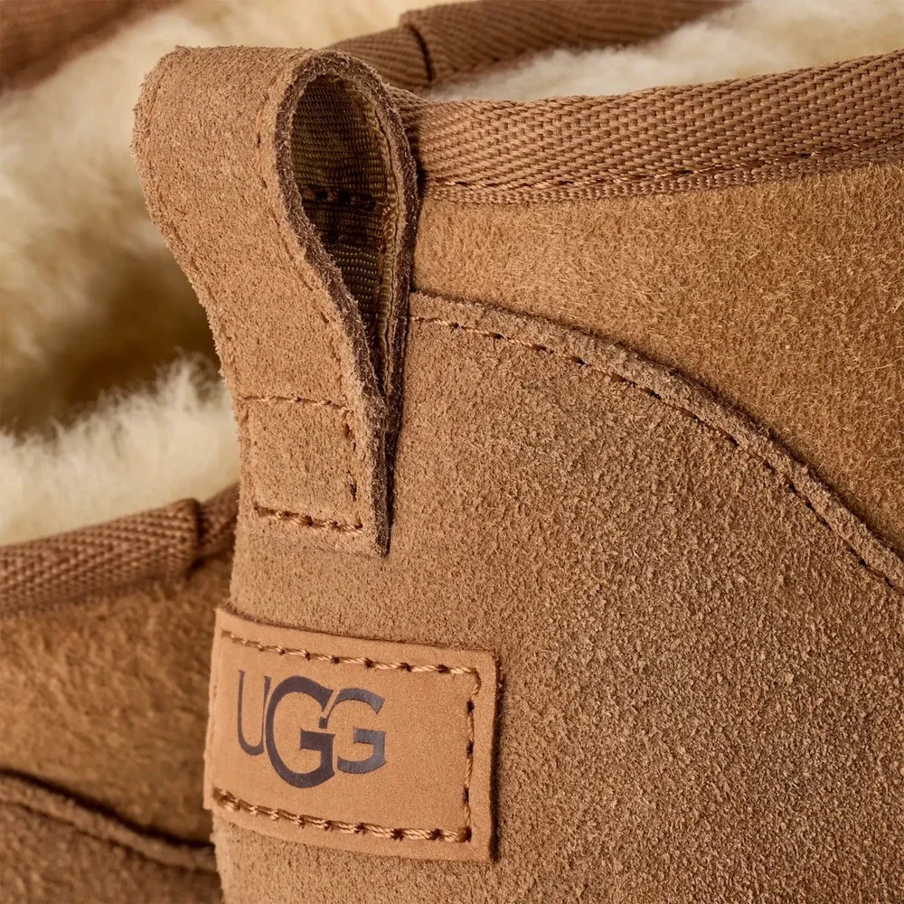 Mens Size 8- UGG Classic Ultra Mini Boots Chestnut Shearling NEW