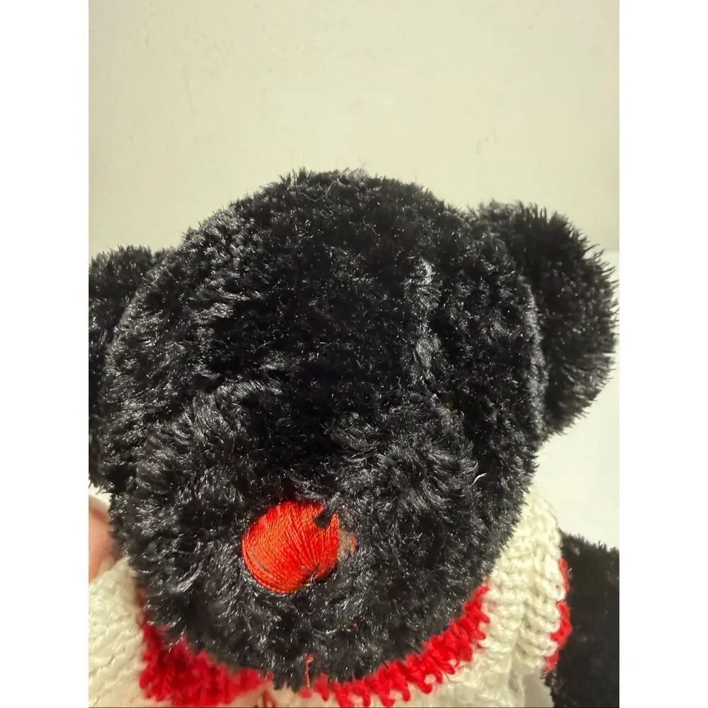 Dan Dee Black Bear Plush Stuffed Red Nose 