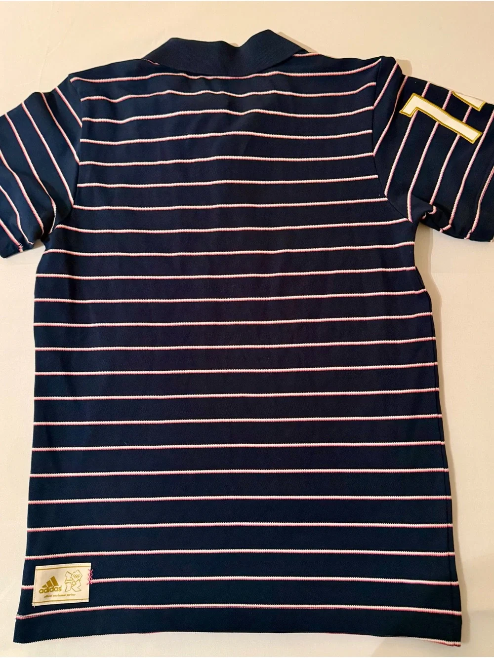 Adidas Pique Polo Soccer Shirt 2012 Olympic Games London Blue Stripe XS NEW
