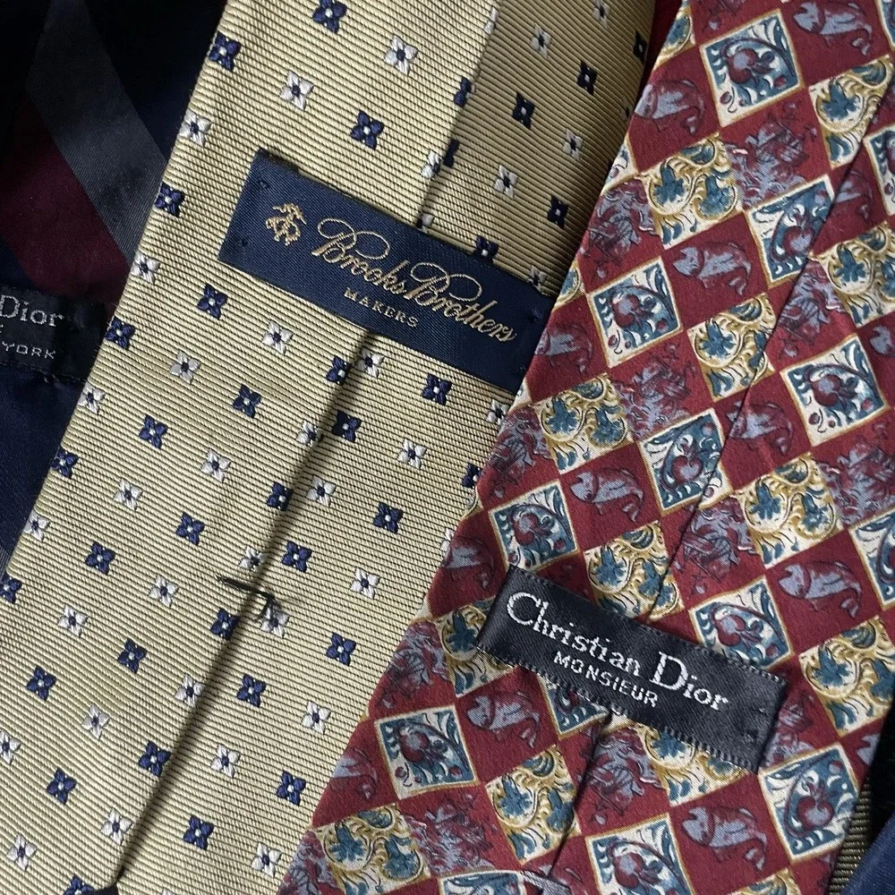 Christian Dior & Brooks Brothers designer tie