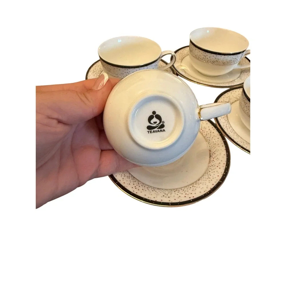 NWT Teavanna DISCONTINUED 2014 Confetti Fine Bone China Full Tea Set