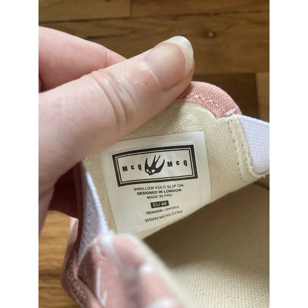 MCQ By Alexander McQueen Swallow Slip-On Sneaker - Women's Pink Canvas EU40