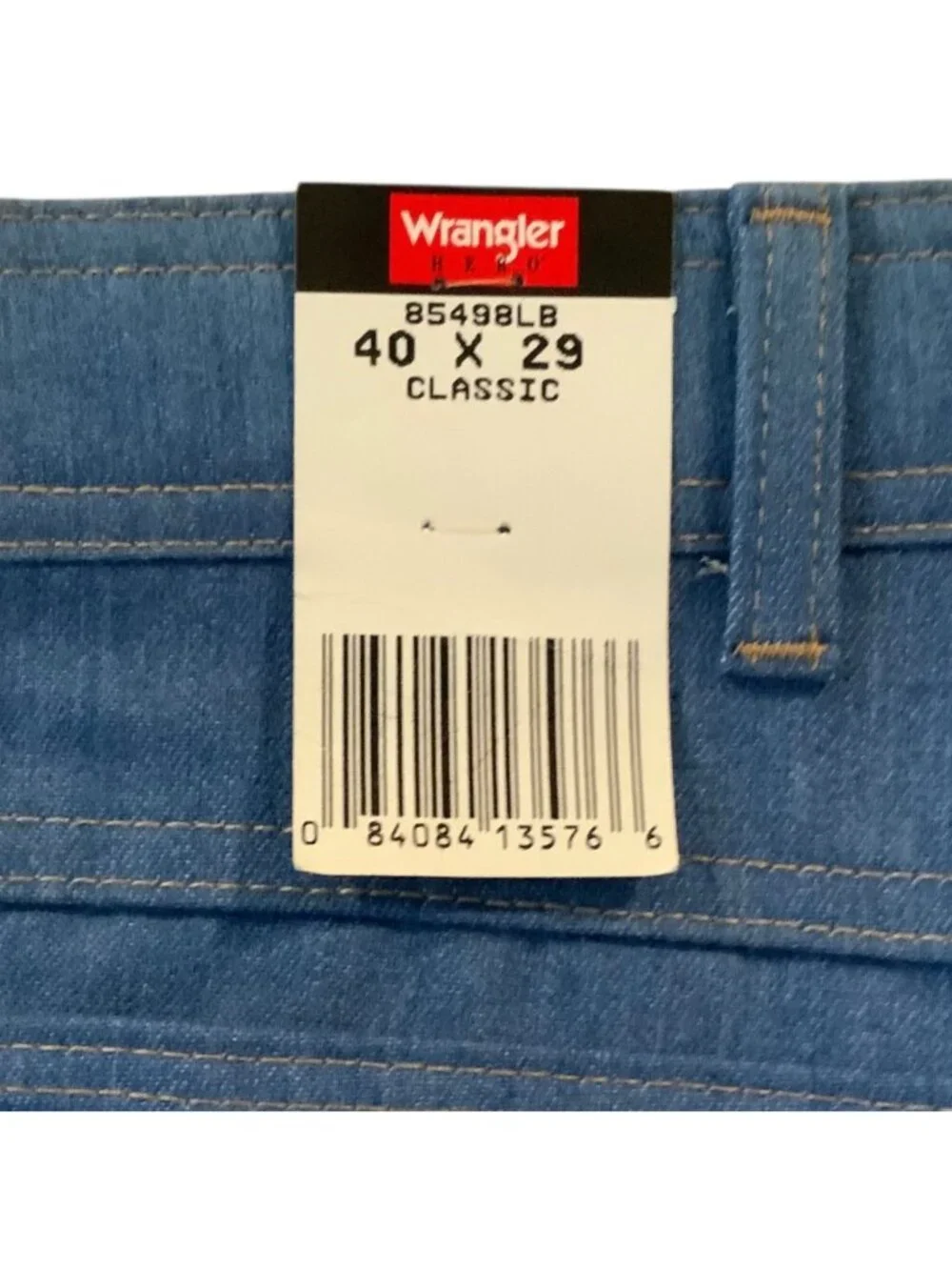 Wrangler Mens Stretch Blue Jeans Classic 40x29 Cotton Blend Made In USA