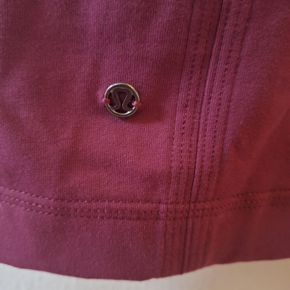 Lululemon Cocoon Car Coat Mid Length Snap Jacket Maroon Womens XS