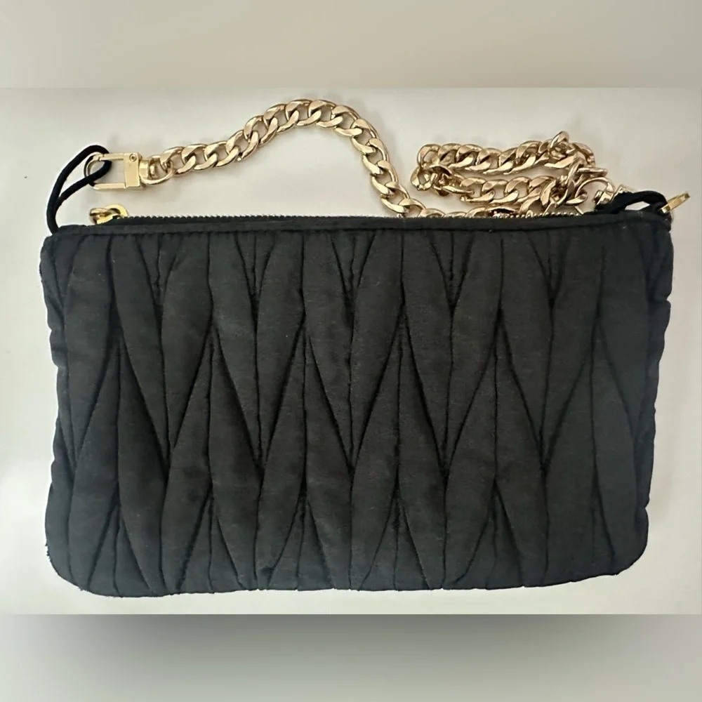 Miu Miu Black Quilted Y2K Pouch