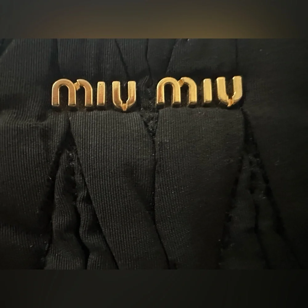 Miu Miu Black Quilted Y2K Pouch