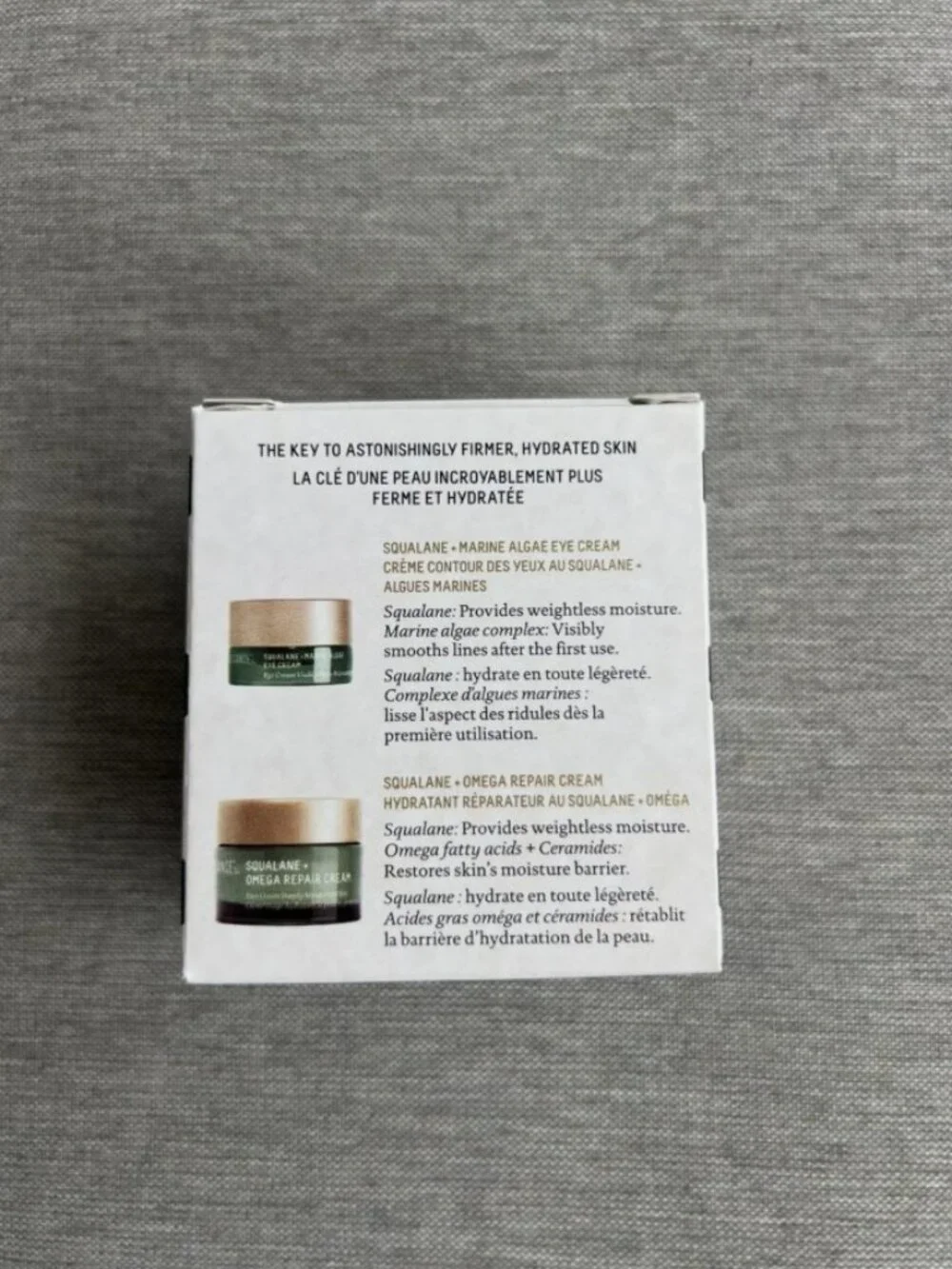 Biossance Squalane Marine Algae Eye Cream 3ml & Omega Repair Cream 15ml Duo NIB