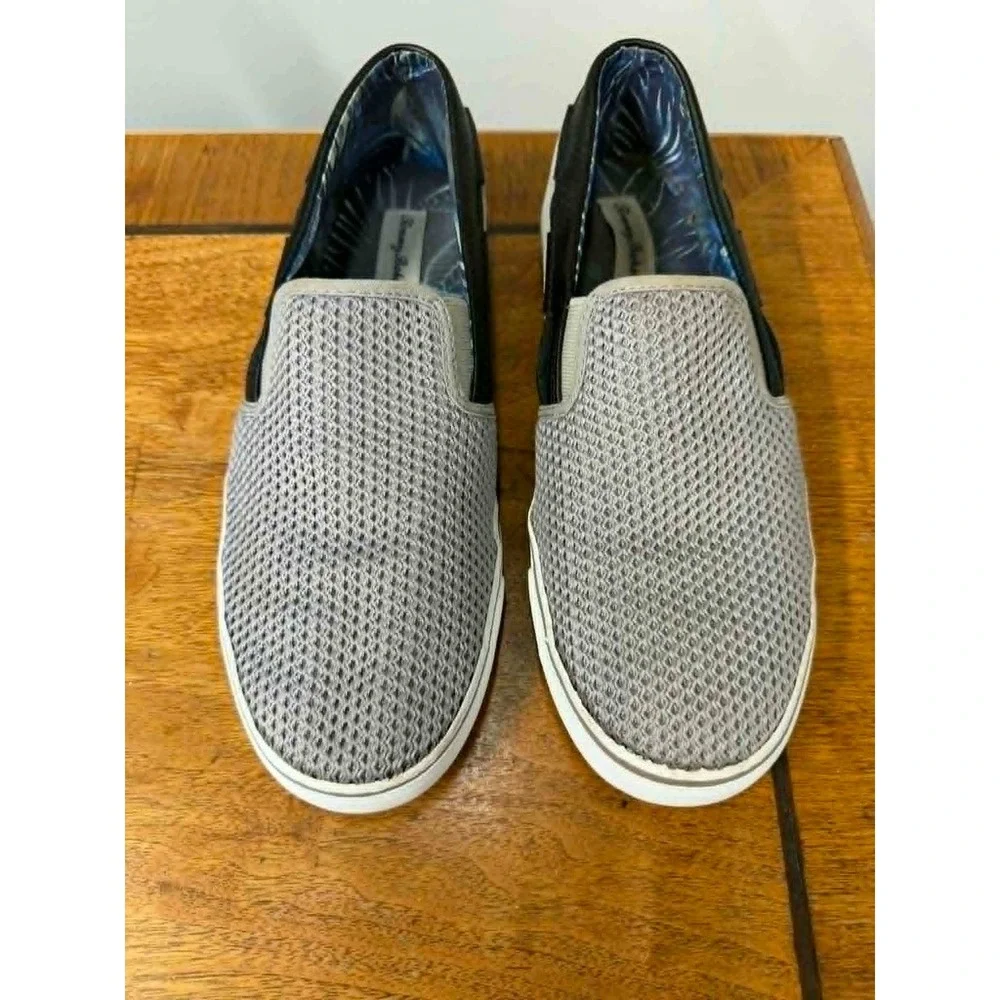 Tommy Bahama Men's Grey Mesh Slip On Boat Shoes Loafers TB8M00060‎ Summer Lake