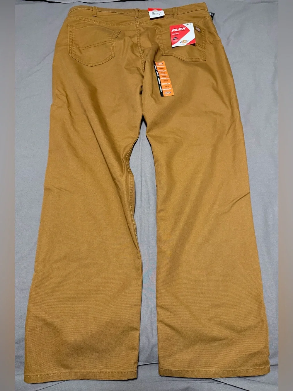 Dickies Flex Pants Reg Fit 2X Stronger 40X32 Tough Max Straight Leg Brown Canvas