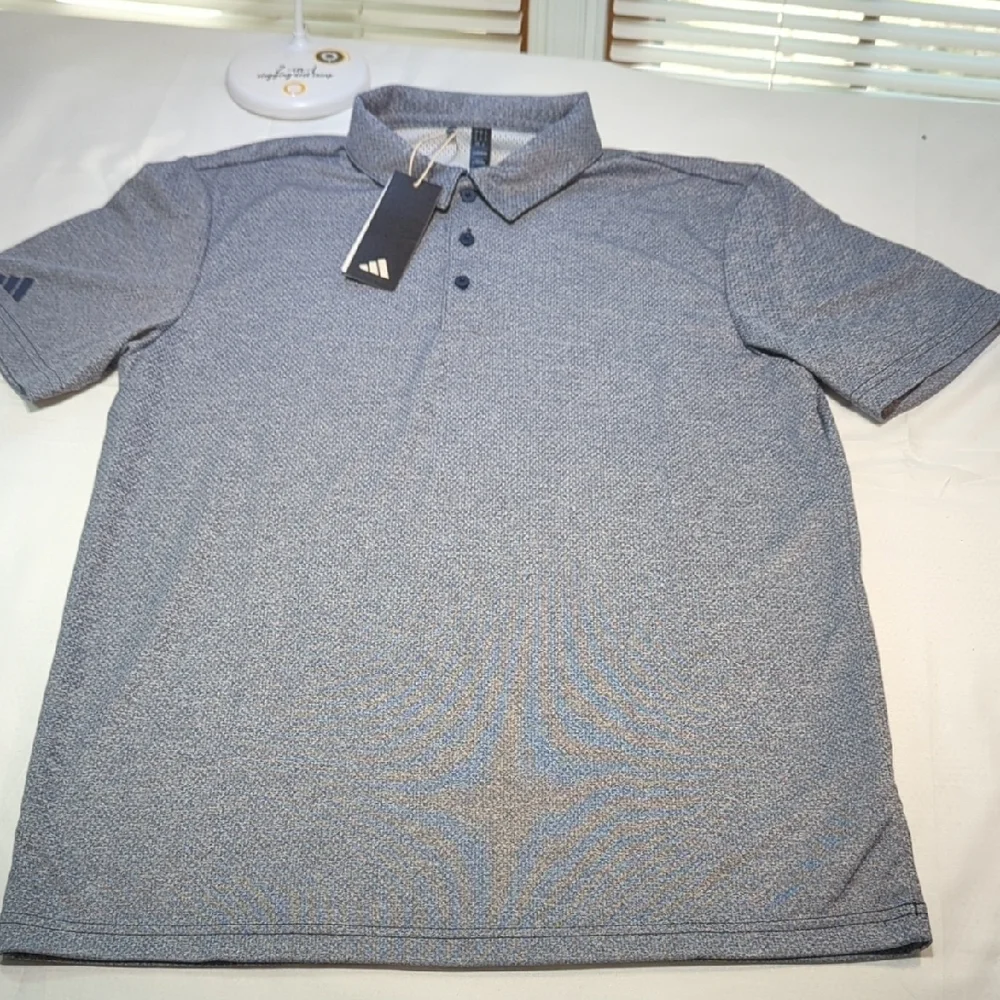 Adidas Men's Heathered Gray Polo Shirt
