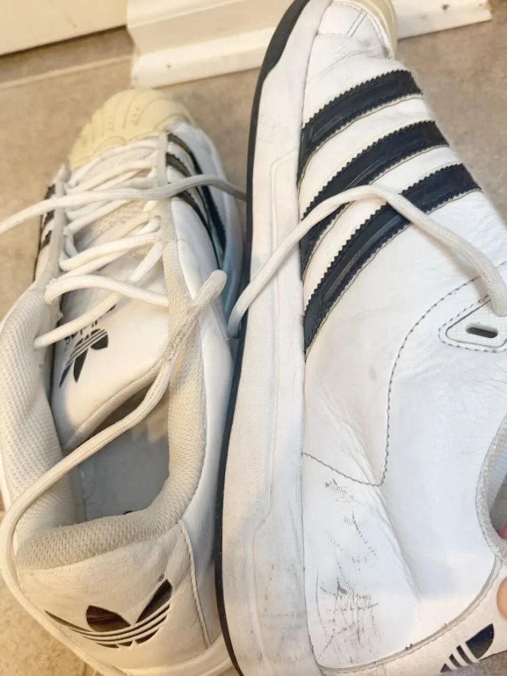 adidas superstar leather