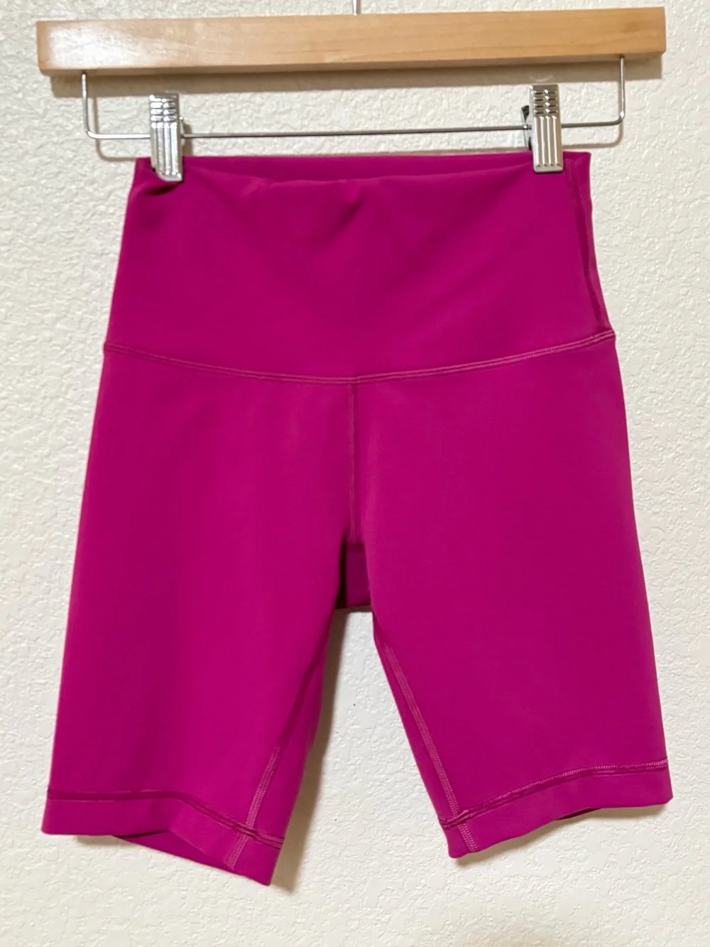 Lululemon Pink High Rise Pocket Biker Shorts Size 4