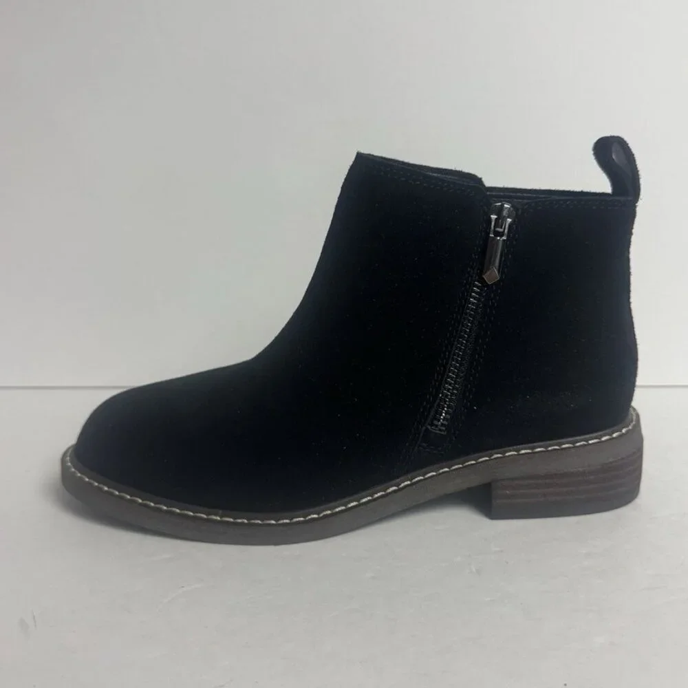Crown Vintage Womens Gorgie Bootie Black Suede Size 6.5W
