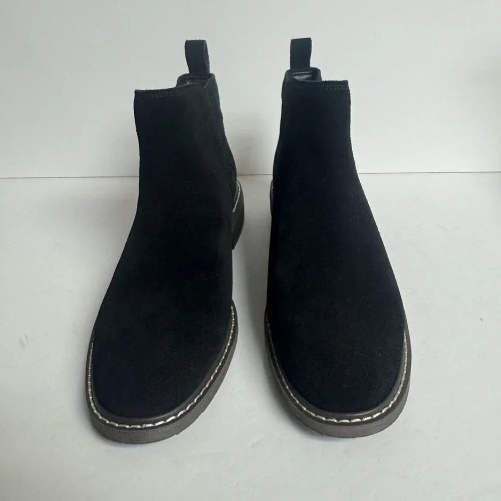 Crown Vintage Womens Gorgie Bootie Black Suede Size 6.5W