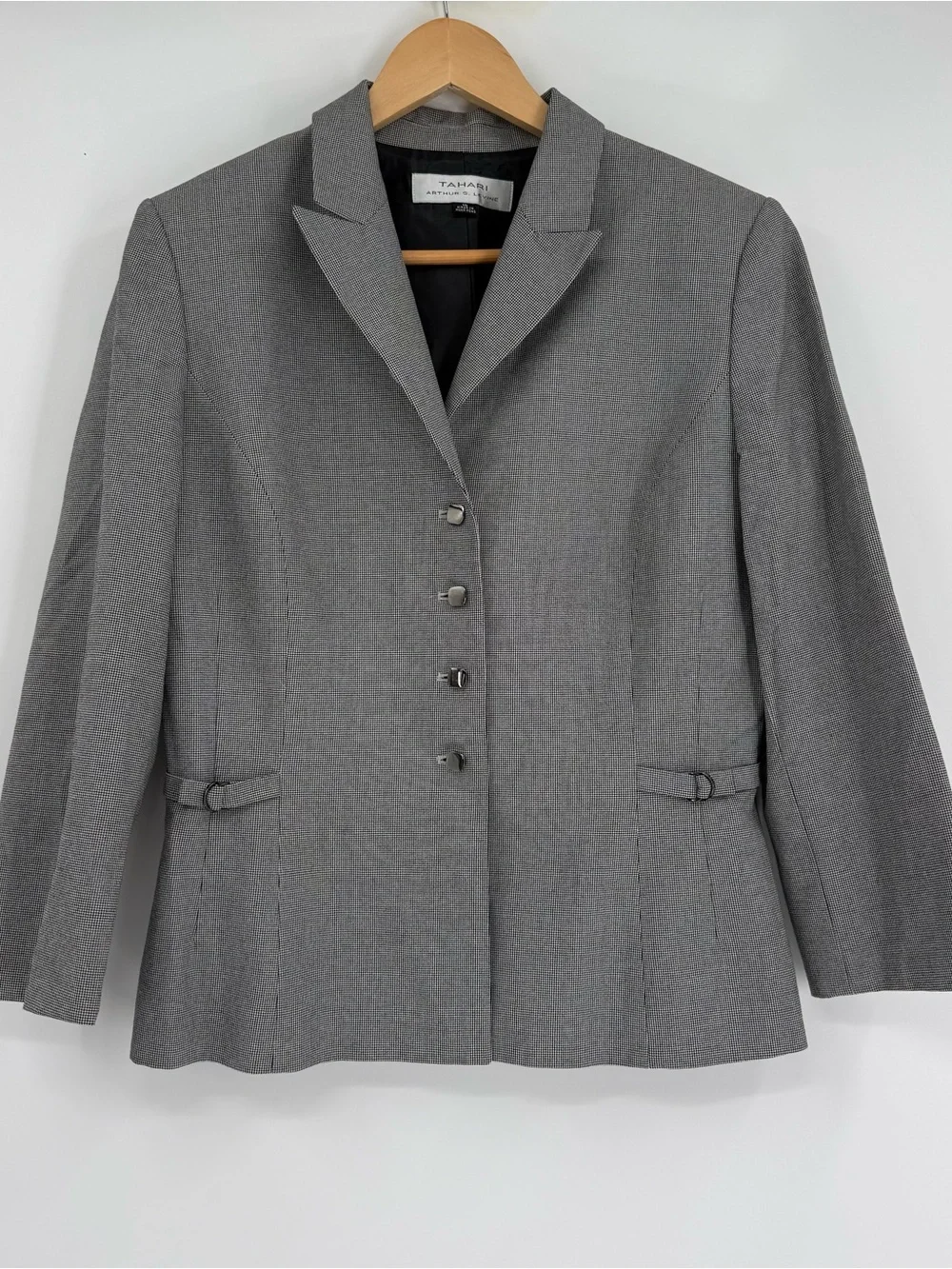 Tahari blazer houndstooth