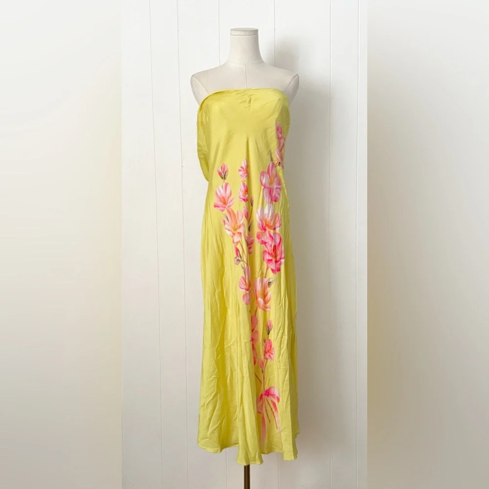 FARM Rio strapless yellow