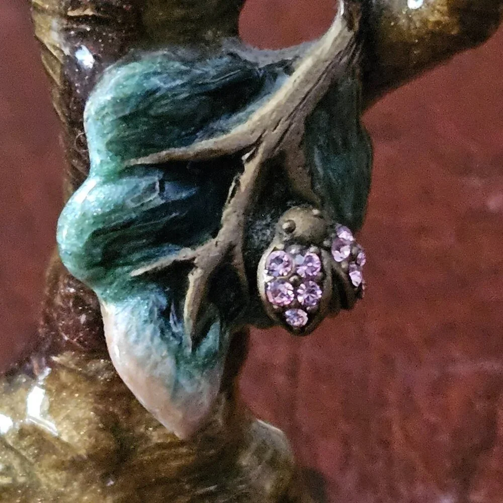 RARE JAY STRONGWATER ELDON FLORA & FAUNA FAMILY TREE HANGING FRAME CRYSTAL OBJET