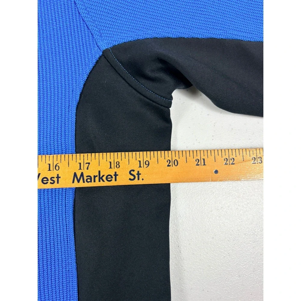 Spyder Mens Core Sweater Quarter 1/4 Zip Pullover Blue Orange Small