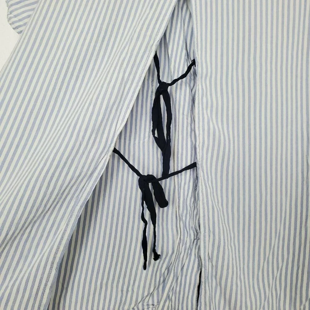 Anthropologie Saturday Sunday‎ Womens Pajama Top Size XS Tie Back Striped