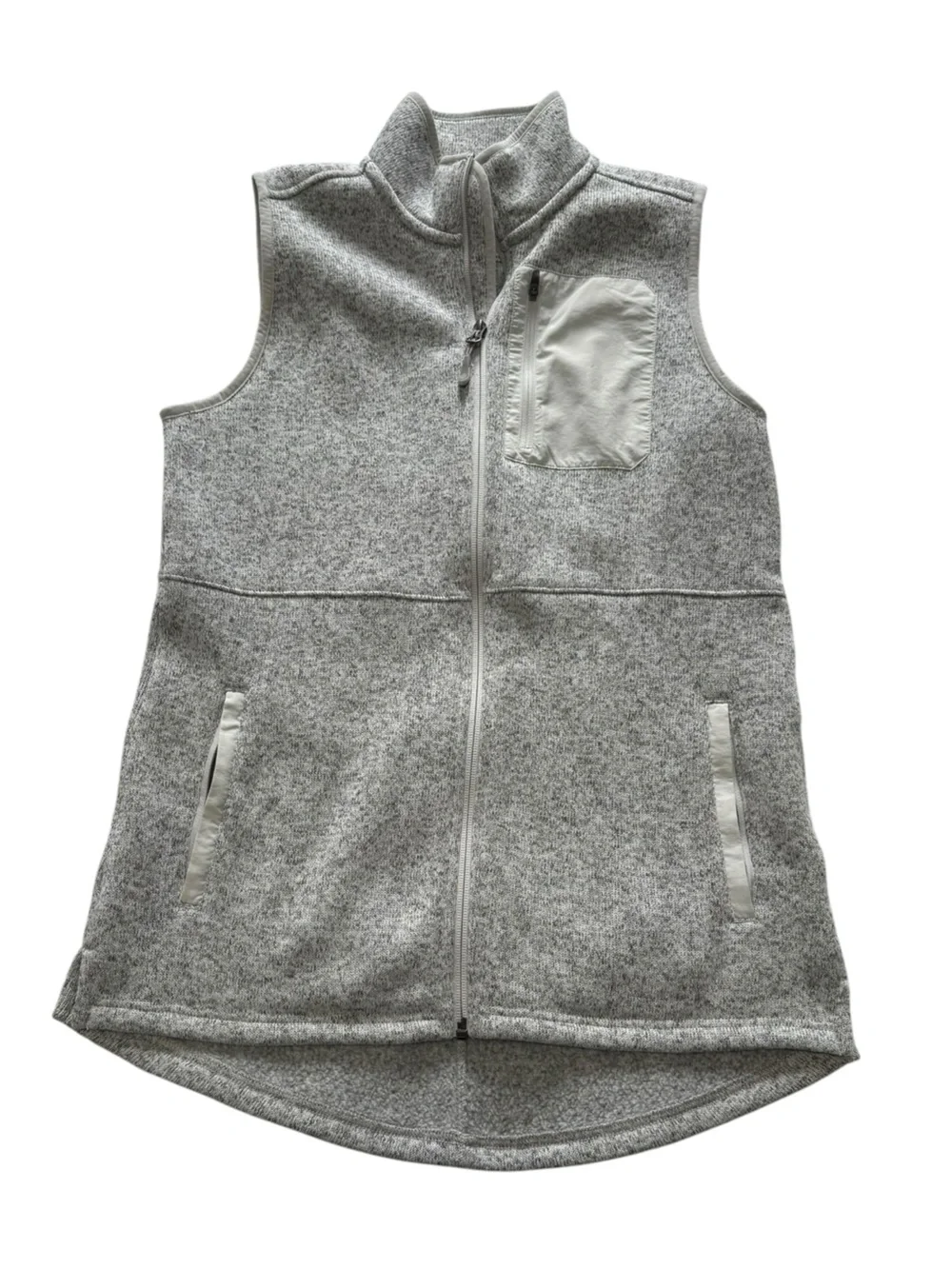 L.L.Bean Gray Sweater Fleece Zip Vest Size Small