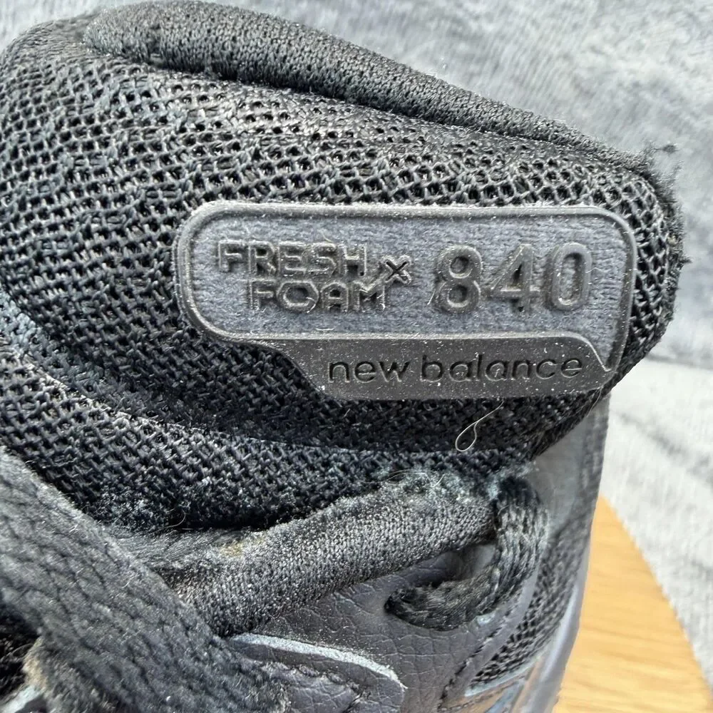 New Balance Fresh Foam X 840 Shoes Womens Size 8 W Black Slip Resistant Sneakers