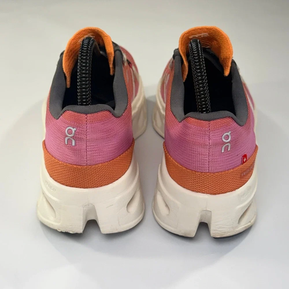 On Cloudeclipse Running Shoes Womens 7 Pink Orange Performance Athletic