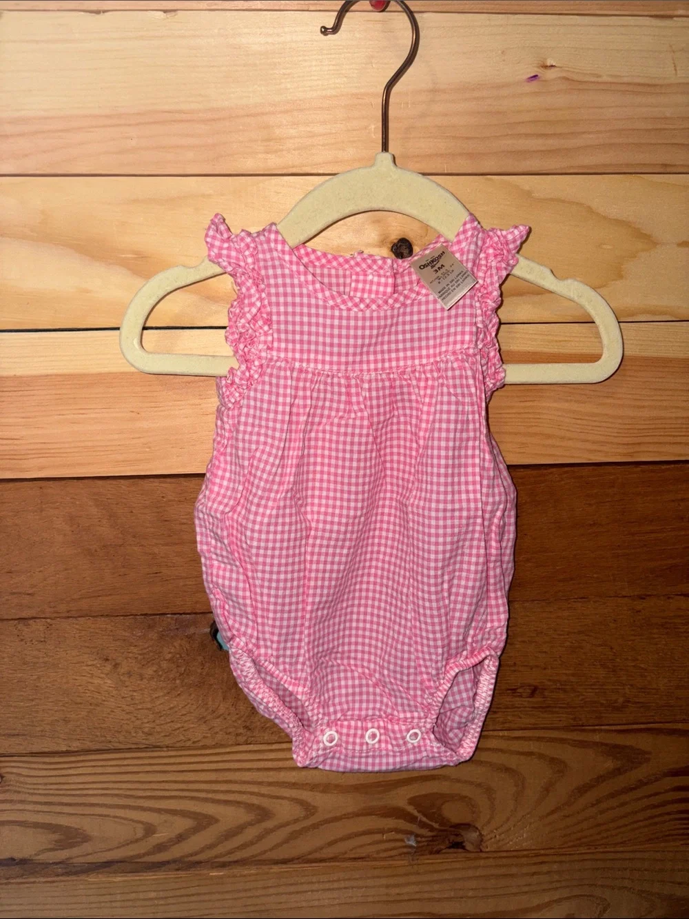 OshKosh B'gosh Pink Gingham Baby Romper