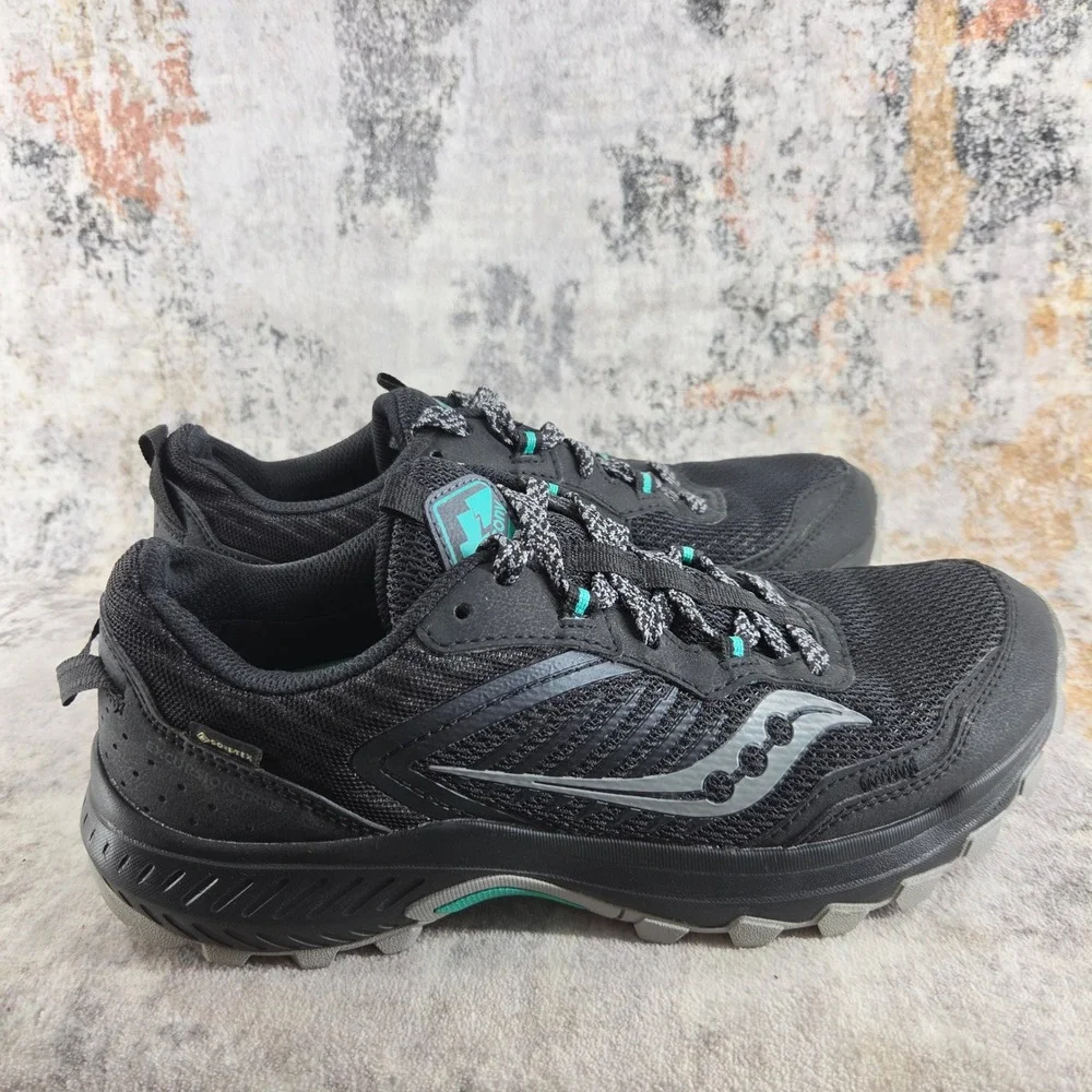 Saucony Excursion TR15 GTX Shoes Womens 9.5 Black Trail Running Outdoor‎ Hiking