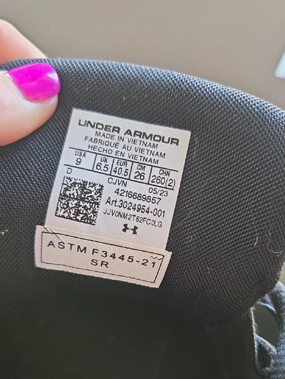 Under Armour Black Athletic Sneakers
