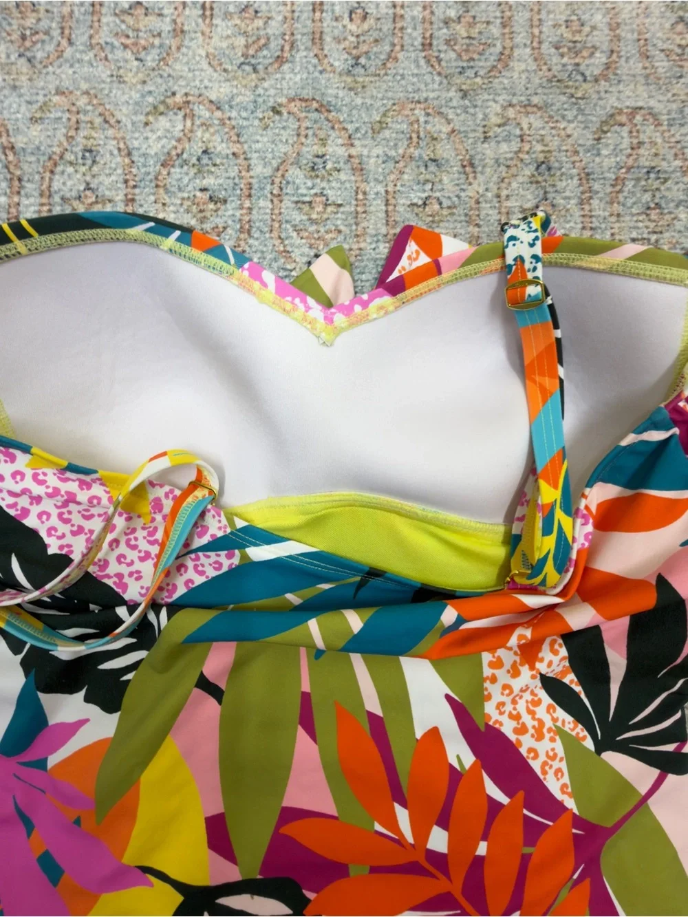 Bleu Rod Beattie Multi-Color Tropical Print Tankini size 8D/8