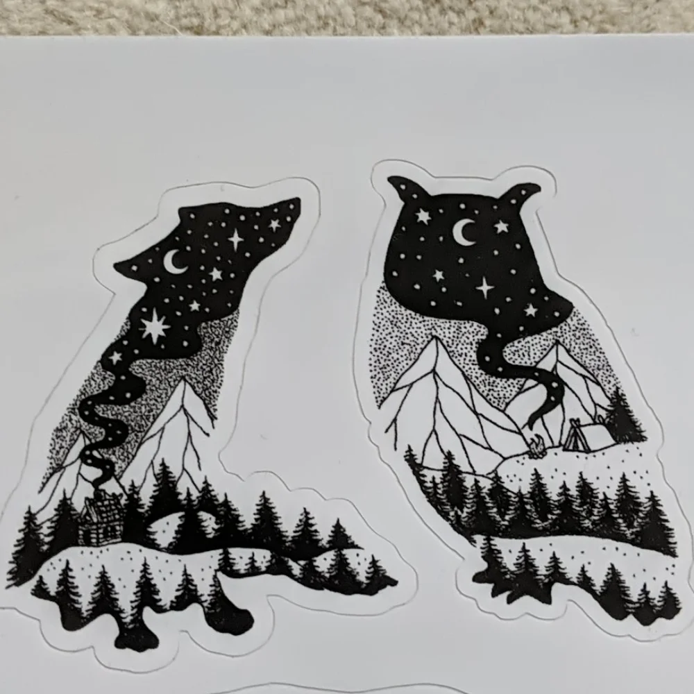 N/A six stickers