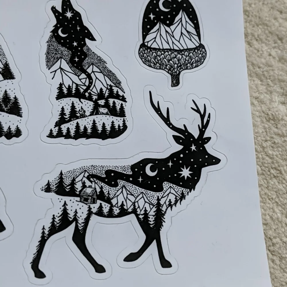 N/A six stickers