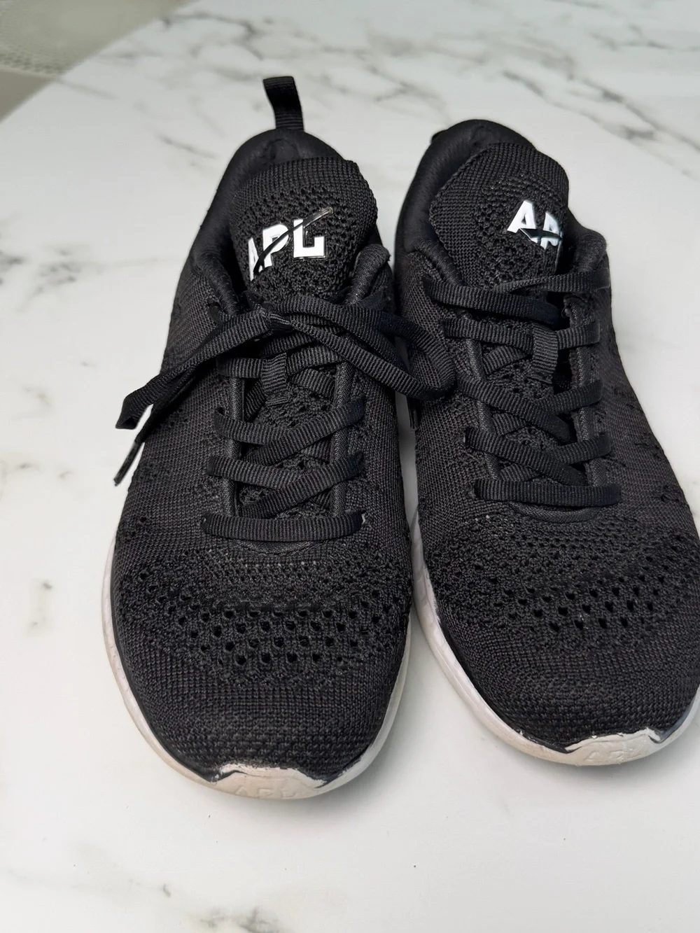 APL TechLoom Pro Black Knit Athletic Sneakers Women’s Size 7