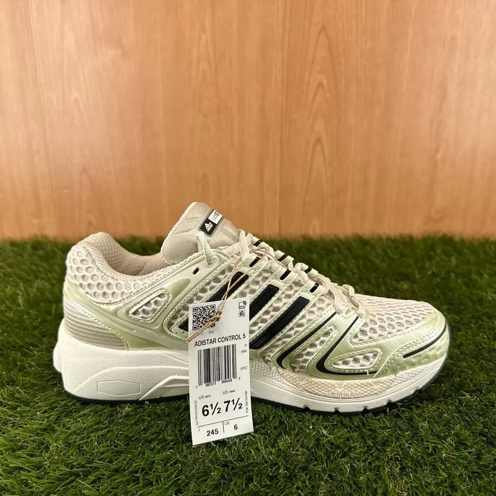 adidas Adistar Control 5 White Black Running Shoes KI6152 Men's 6.5 / Womens 7.5