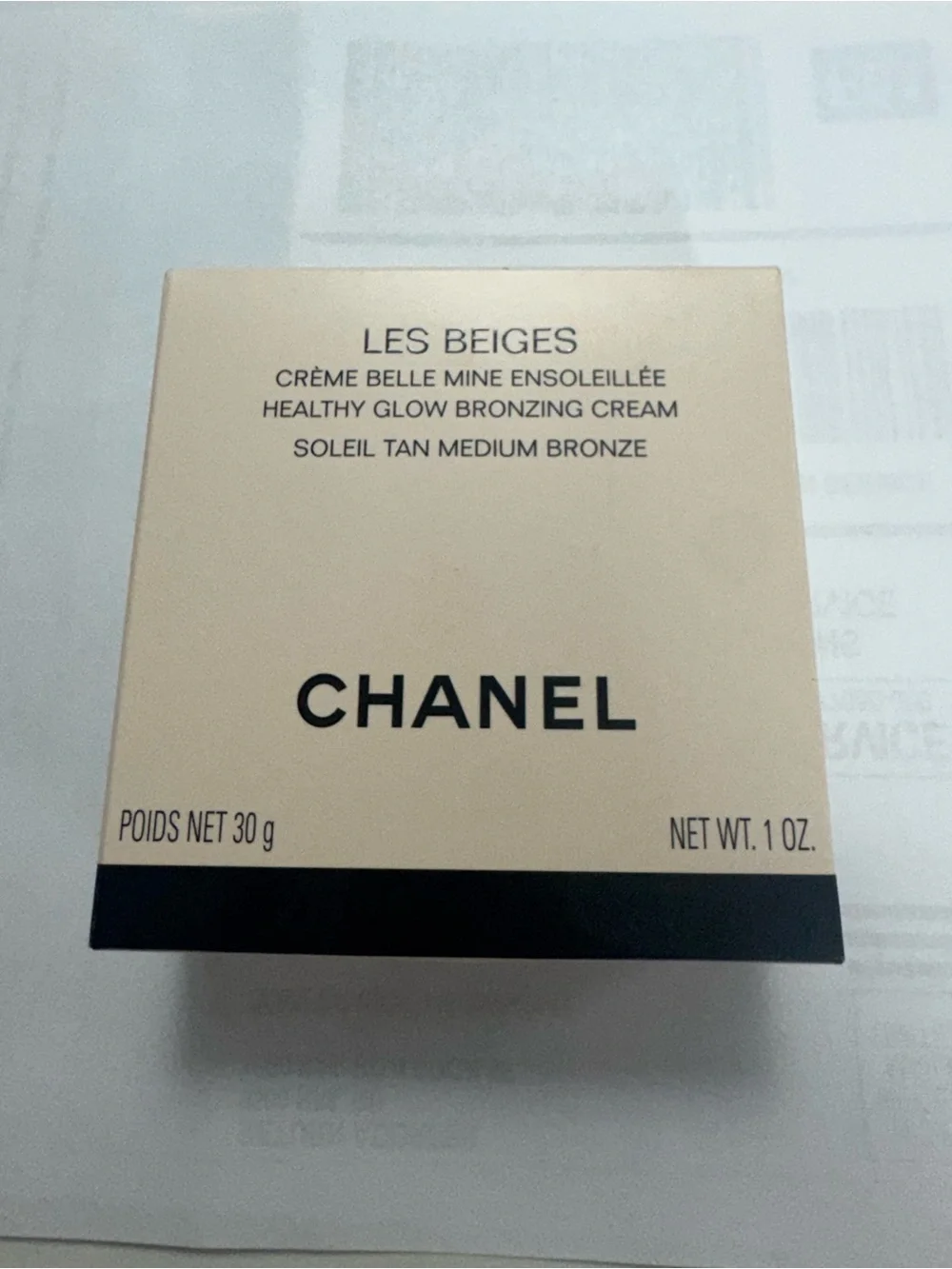 CHANEL Les Beiges Healthy Glow Bronzing Cream - Beige and Black Packaging