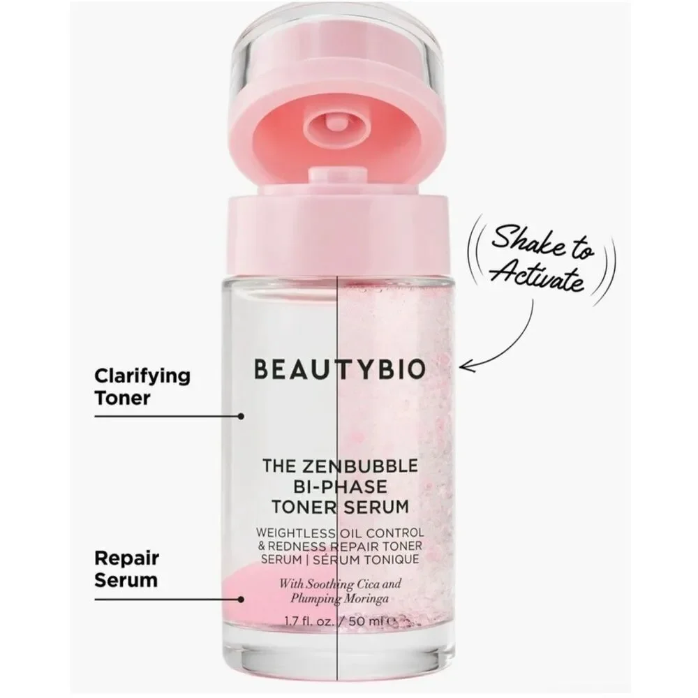 BeautyBio - NWT The Zen Bubble Bi-Phase Toner Serum. Full Size (1.7 oz) Sealed.