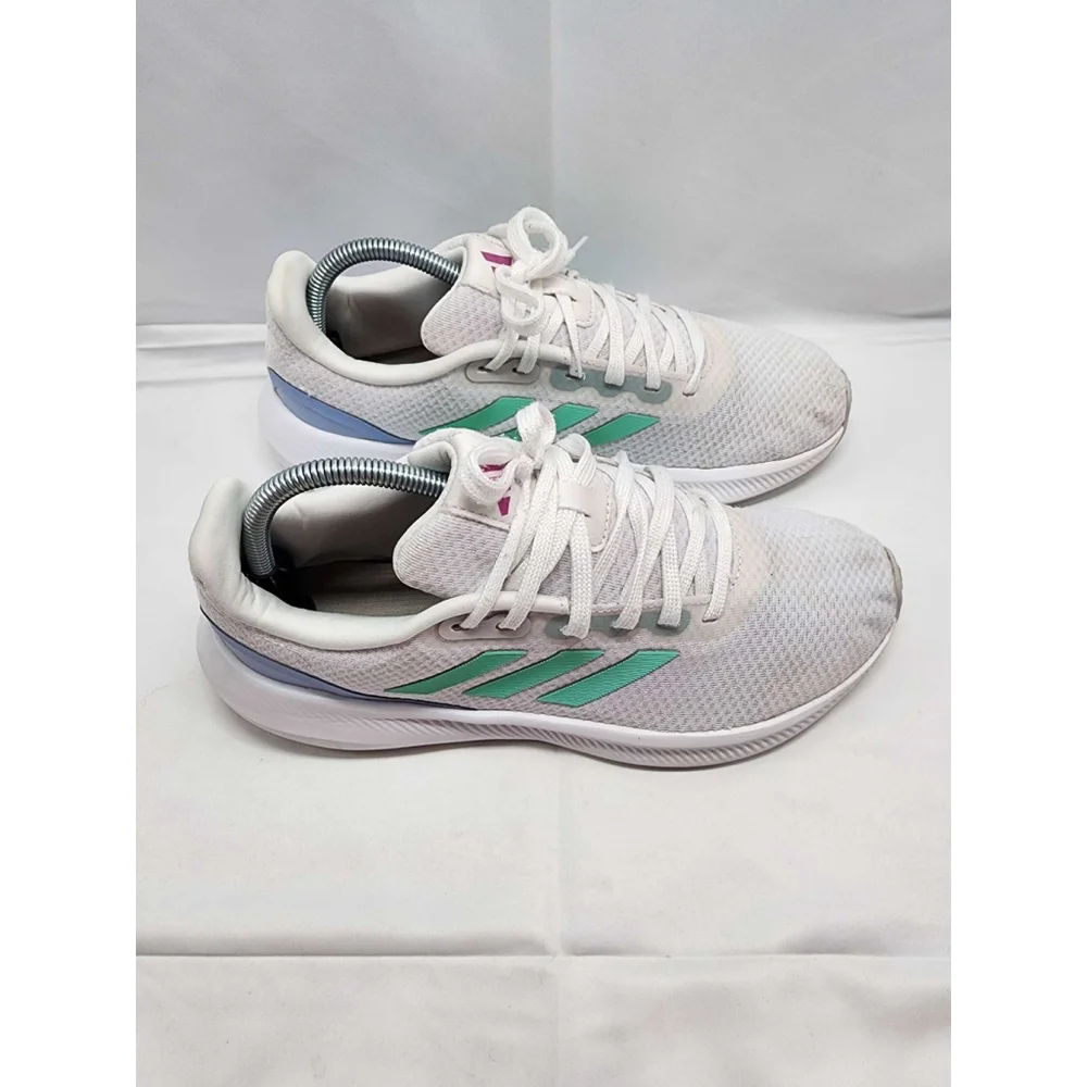 Adidas Runfalcon 3.0 Women's Running Shoes Light Grey Mint Green Size 9 Used