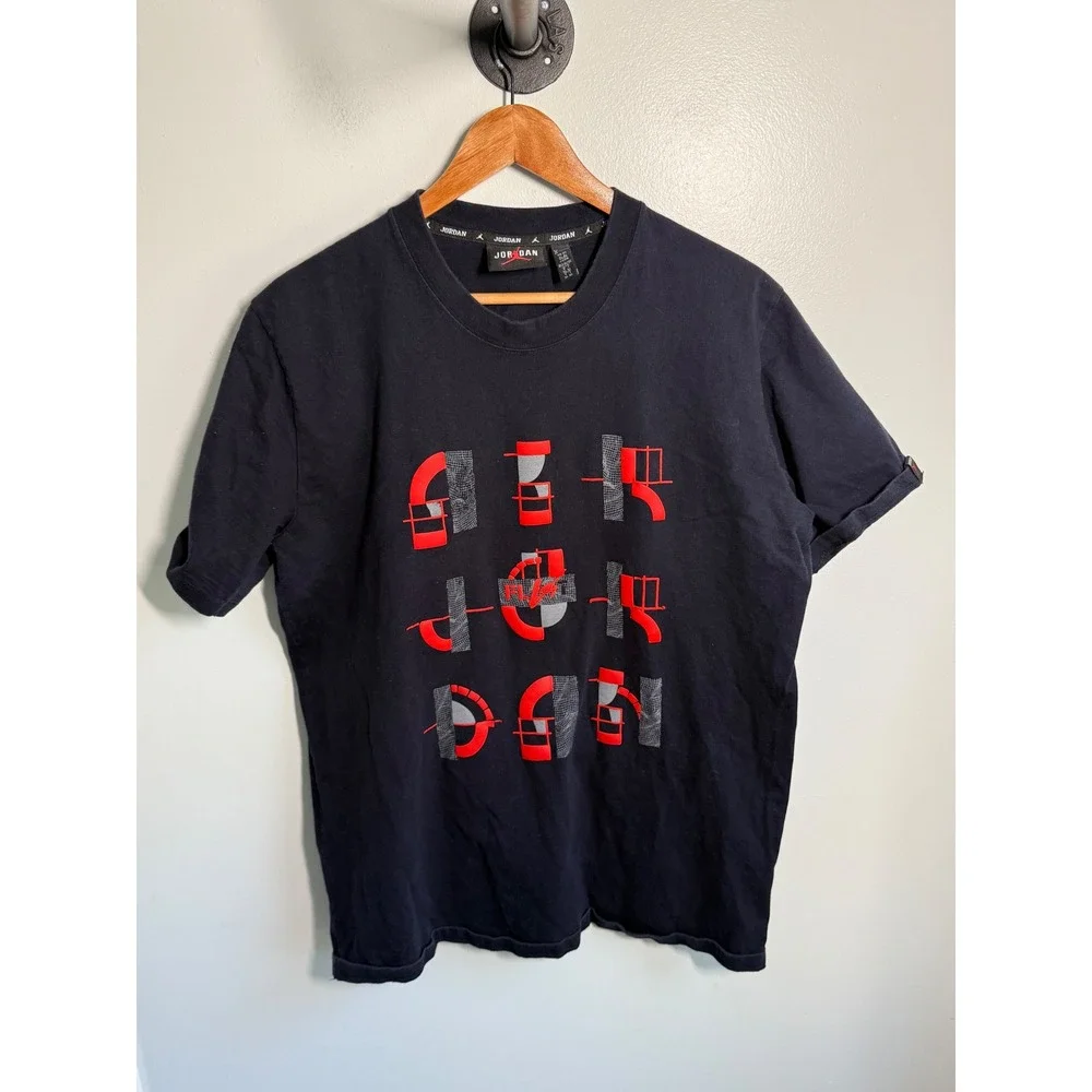 Nike Air Jordan Flight Graphic T-Shirt Mens XL Black Red Jumpman Logo Tee