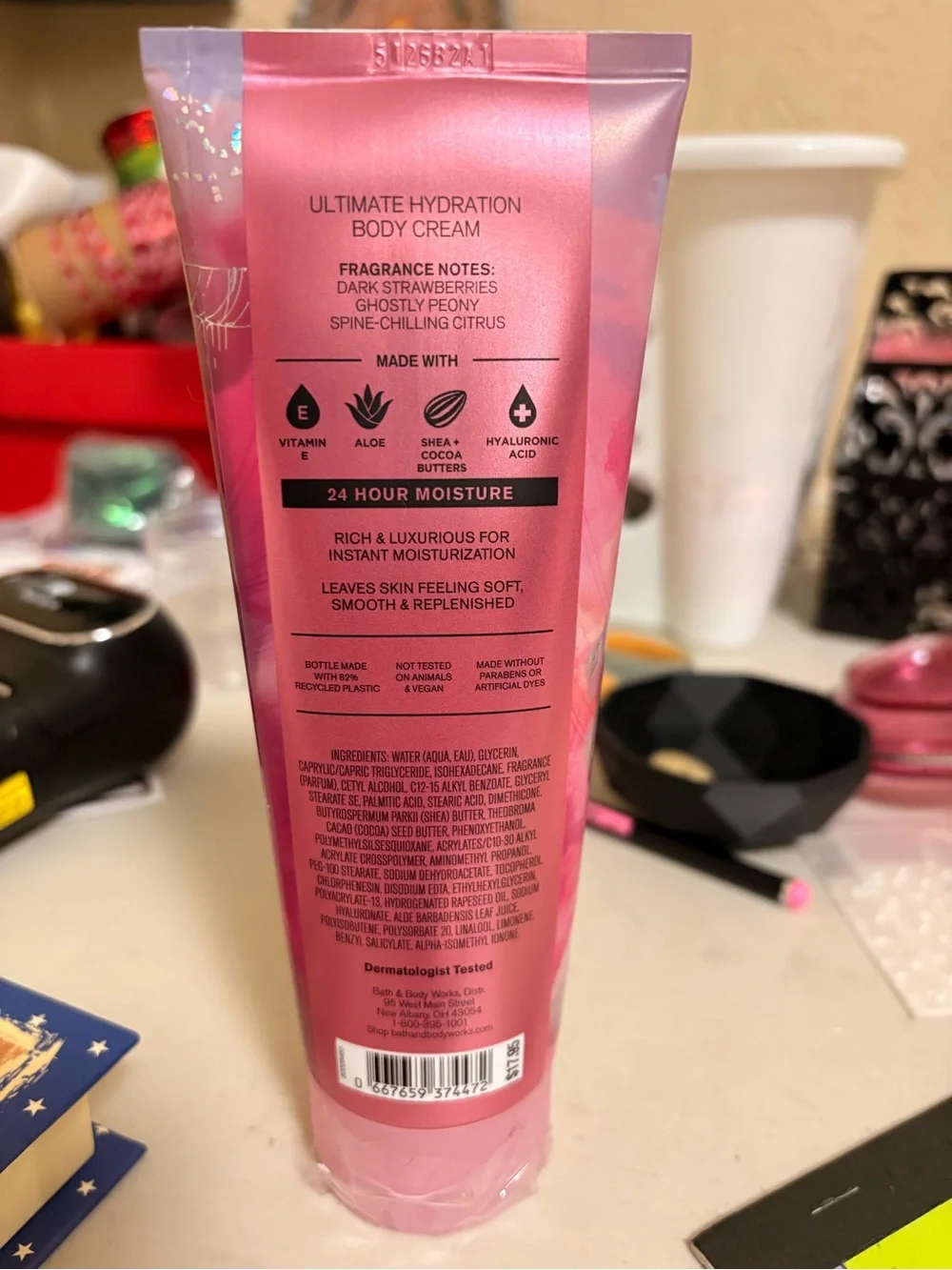 Bath & Body Works Ghoul Friend Pink and Black Body Cream